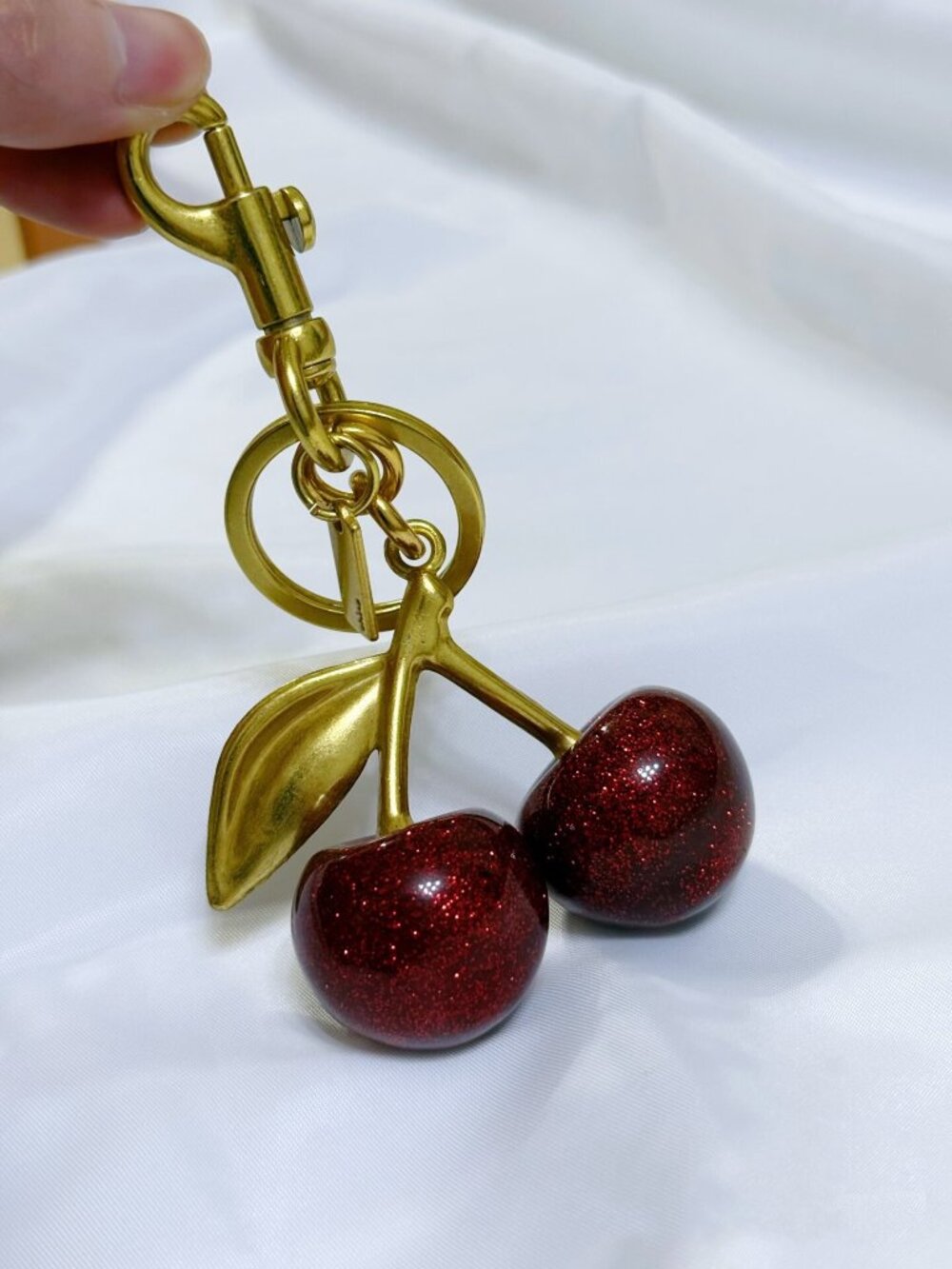 Coach Red Cherry Keychain Bag Charm - Picture 2 of 5